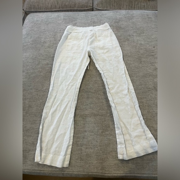 Bella Dahl Pocket Wide Leg Pant White Size XS 100% Linen - Picture 6 of 6